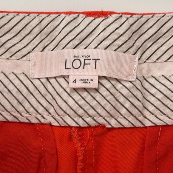 Loft Red Riviera Shorts Size 4 - Picture 7 of 10